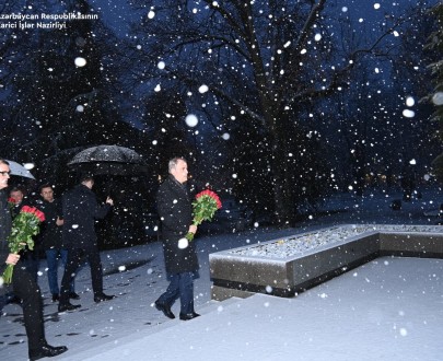 Ceyhun Bayramov Serbiyada Ümummilli Lider Heydər Əliyevin abidəsini ziyarət edib (FOTO)